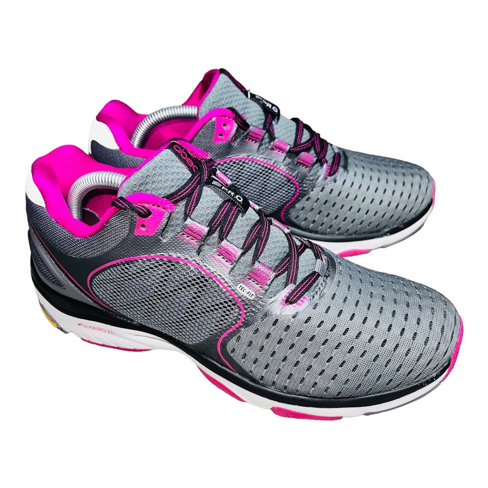ABEO Pro Solace Women's Dark Grey Berry Walking Shoes Size 10 *NO INSOLES*